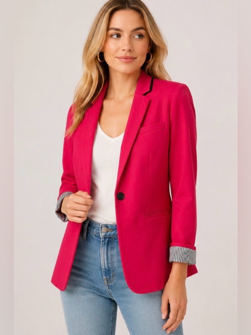 Banana Republic Long and Lean Blazer Pink 10